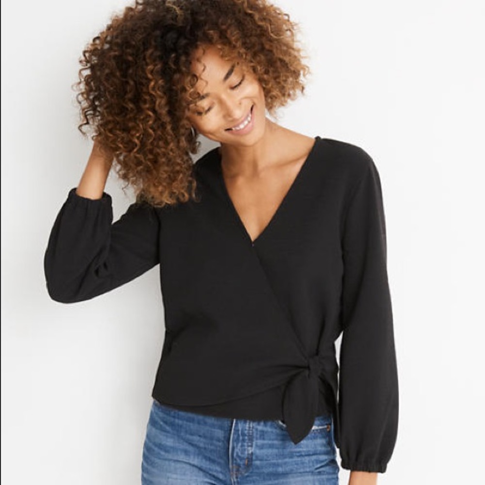 Madewell Texture and Thread | Wrap Long-sleeve top